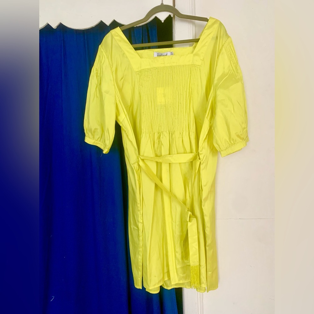 Rachel Antonoff Susannah Dress in Neon Daffodil